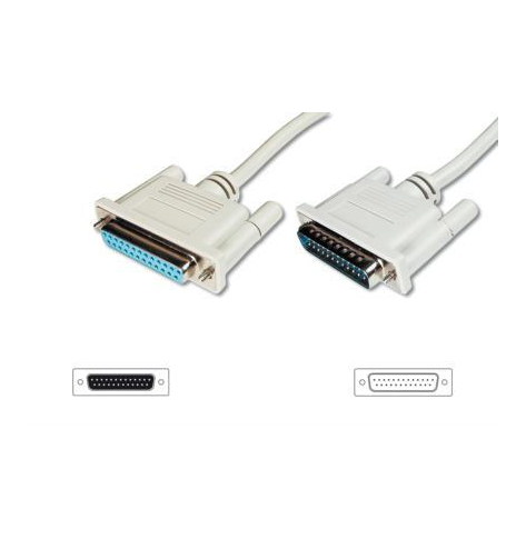 Kabel ASM AK-610201-020-E ASSMANN Kabel przedłużający LPT Typ DSUB25/DSUB25 M/Ż beżowy 2m