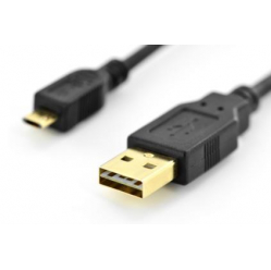 Kabel ASM AK-300122-018-S ASSMANN Kabel połączeniowy USB 2.0 HighSpeed dwustronny USBA/microUSBB M/M 1,8m