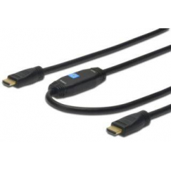 DIGITUS Kabel HDMI HighSpeed ze wzmacniaczem 1080p 60Hz FHD Typ HDMI A/A M/M czarny 40m
