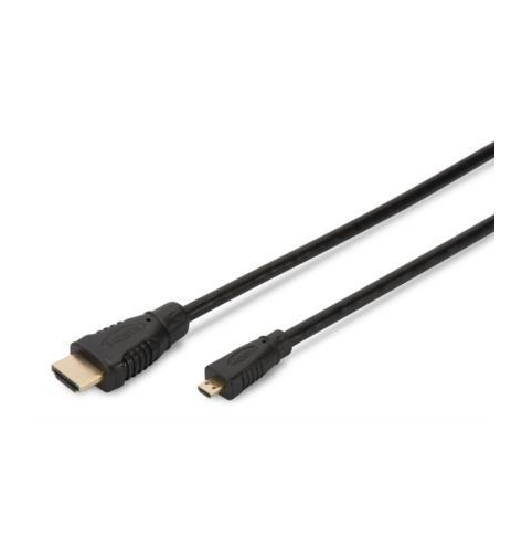 Kabel ASM AK-330109-010-S ASSMANN Kabel HDMI 1.4 HighSpeed z Ethernetem Typ HDMI A/microHDMI D M/M 1m