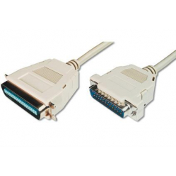 Kabel ASM AK-580100-018-E ASSMANN Kabel połączeniowy LPT Typ DSUB25/Centronics (36pin) M/M szary 1,8m