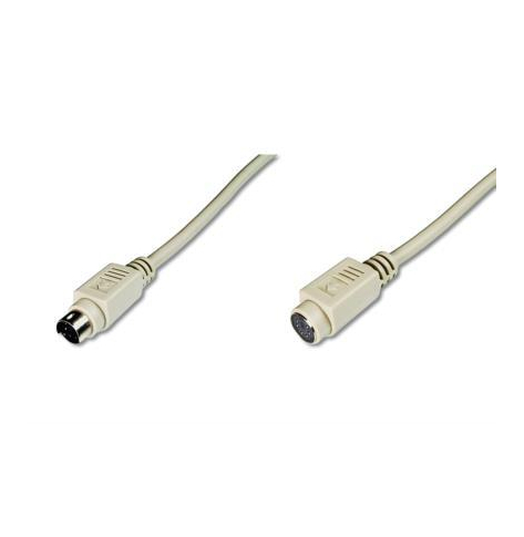 Kabel ASM AK-590200-050-E ASSMANN Kabel przedłużający PS2 Typ miniDIN6/miniDIN6 M/Ż szary 5m