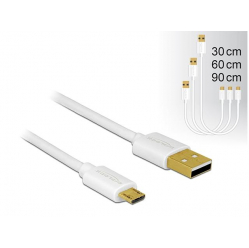 Kabel DELOCK 83679 danych i szybkiego ładowania USB 2.0 AM>Micro BM, zestaw 3 części