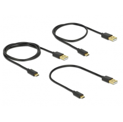 Kabel DELOCK 83680 danych i szybkiego ładowania USB 2.0 (AM)>Micro(BM) zestaw 3 części