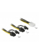 Kabel DELOCK PCI Express zasilający 6-pinowe żeński > 2 x 8-pinowe męski 15cm