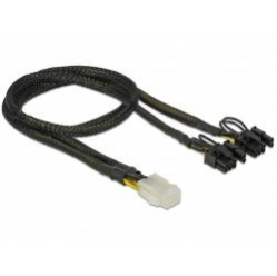 Kabel DELOCK PCI Express zasilający 6-pin żeński > 2 x 8-pin męski 30 cm oplot