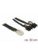 Kabel DELOCK PCI Express zasilający 6-pin żeński > 2 x 8-pin męski 30 cm oplot