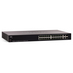 Switch zarządzalny Cisco SG250X-24P 24- porty 1000BaseT (RJ45) 2 porty 10GBaseT (RJ45) 2 porty 10GB SFP+