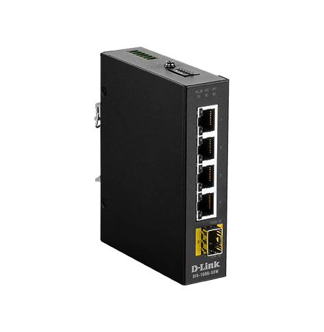Switch sieciowy niezarządzalny D-Link DIS-100G-5SW 4 porty 10/100/1000Base 1 port 100/1000BaseSFP