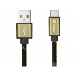 SANDBERG 441-14 Sandberg Kabel USB-C 1m, zielony kamuflaż