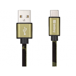 Kabel USB-C Sandberg 441-14, zielony kamuflaż