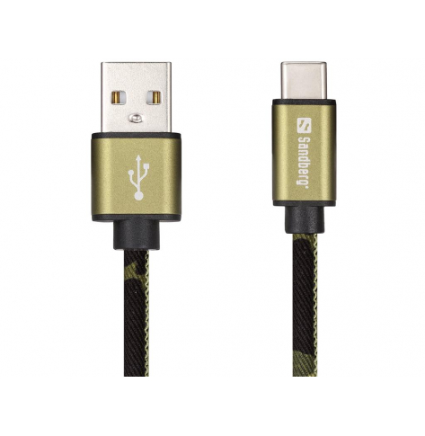 SANDBERG 441-14 Sandberg Kabel USB-C 1m, zielony kamuflaż