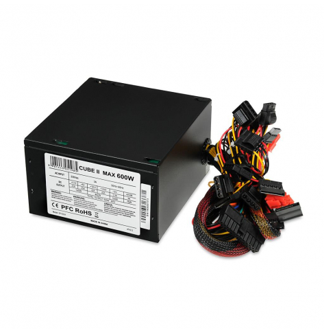 Zasilacz I-BOX CUBE II ATX 600W APFC 12 CM FAN BLACK EDITION