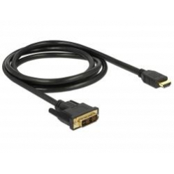 Kabel DELOCK DVI(M) - HDMI(M) 5,0m, czarny