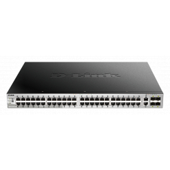 DLINK DGS-3130-54PS/SI D-Link xStack 48X1000BASE-T, 2X10GBASE-T, 4XSFP+ Layer 3 Stackable PoE (370W)