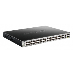 Switch wieżowy DLINK 54-porty - 48 portów 10/100/1000 (PoE) 2 porty 10 Gigabit Ethernet 4 porty 10 Gigabit SFP+