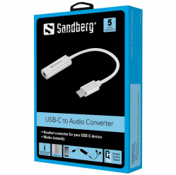 Adapter Sandberg audio USB-C.