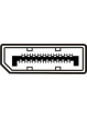 Kabel ASM AK-340106-010-S Kabel DisplayPort z zatrzaskami 8K 30Hz UHD Typ DP/DP M/M czarny 1m