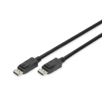 Kabel ASM AK-340106-020-S Kabel DisplayPort z zatrzaskami 8K 30Hz UHD Typ DP/DP M/M czarny 2m
