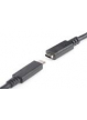 Kabel DIGITUS USB 3.1 Gen.2 SuperSpeed+ 10Gbps Typ C M/Ż PD, czarny, 1m