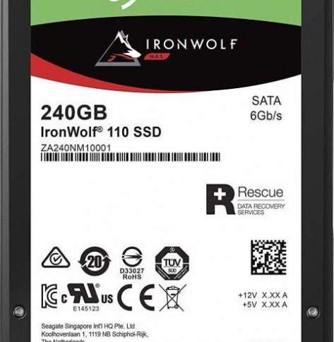 Dysk serwerowy Seagate IronWolf 110 SSD 2.5, 240GB, SATA/600, 560/345 MB/s, 7mm, 3D NAND