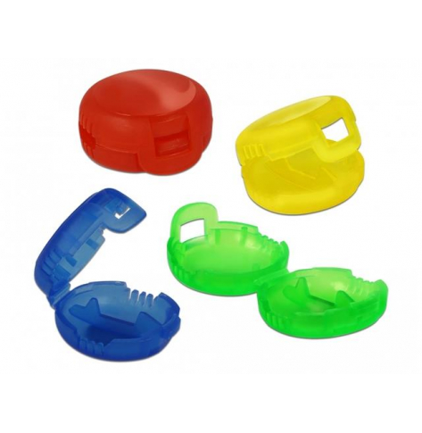 Organizer kabli DELOCK 18292 uchwyt multikolor 4 sztuki