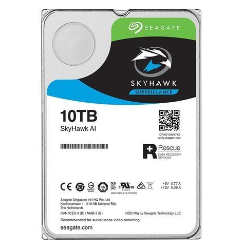 Dysk Seagate SkyHawk AI 3.5 10TB SATA/600 7200RPM 256MB cache