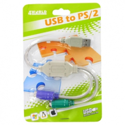 4WORLD 01421 4World Adapter 2 porty PS2 (klawiatura i mysz) na port USB
