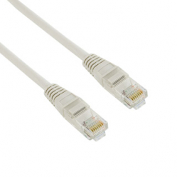 Patchcord RJ45 osłonka zalewana kat. 5e UTP 1m szary