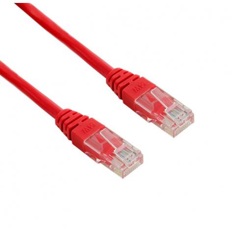 Patchcord 4World kat. 5e UTP 1.8m czerwony bez osłonki