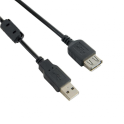 4WORLD 05355 4World Kabel przedłużajacy USB 2.0 typu A-A M/F 3m HQ, ferryt