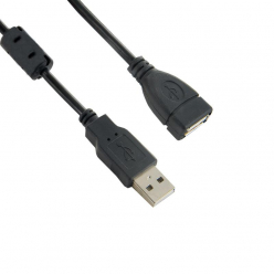 4WORLD 05356 4World Kabel przedłużajacy USB 2.0 typu A-A M/F 5m HQ, ferryt - retail