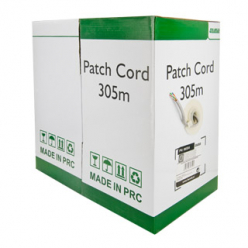 4WORLD 06554 4World Kabel instalacyjny UTP, 4x2, kat. 5e, drut 305m, CU - czysta miedź, szary