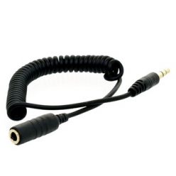 4WORLD 06869 4World Adapter audio spiralny kabel przedłużający Jack 3.5 mm 0.75m