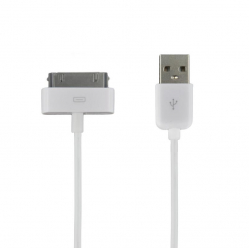 Kabel USB 2.0 do iPad iPhone iPod, transfer, ładowanie, 1.0m, biały