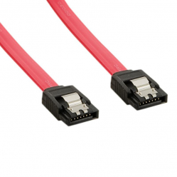 Kabel SATA HDD 45cm zatrzask czerwony