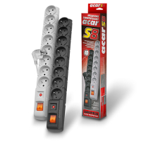 Listwa zasilająca  HSKDATA W0147 Acar S8  8 gniazd  czarna  1.5m