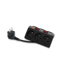 Listwa zasilająca HSKDATA W0153 Acar Smart czarna , 6 gniazd, 1,5m