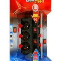 Listwa zasilająca  HSKDATA W0154 Acar Smart  czarna  6 gniazd  3m