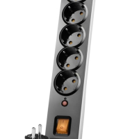 Listwa zasilająca  HSKDATA W0203 Acar X5S  czarna  1.5m  schuko