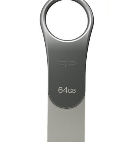 Pamięć USB SILICON POWER Mobile C80 64GB USB 3.0 Type-C Srebrna