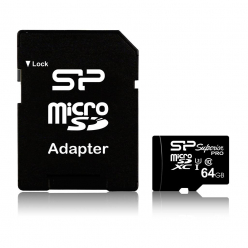 Karta pamięci Silicon Power Micro SDXC 64GB Class 3 Elite UHS-1 U3 +Adapter