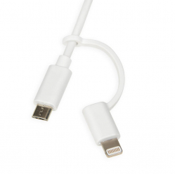 Kabel IBOX IKUML2W1 2w1 MicroUSB/Lightning MFi