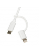 Kabel IBOX IKUML2W1 2w1 MicroUSB/Lightning MFi