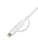 Kabel IBOX IKUML2W1 2w1 MicroUSB/Lightning MFi