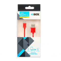 Kabel I-BOX USB Typ-C 2A Czerwony 1m