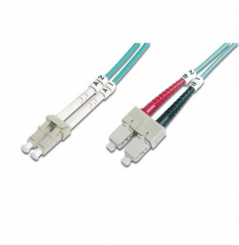 INTELLINET 303805 optic cable LC-SC duplex 1m 50/125 OM3 multimode 2mm Jacket