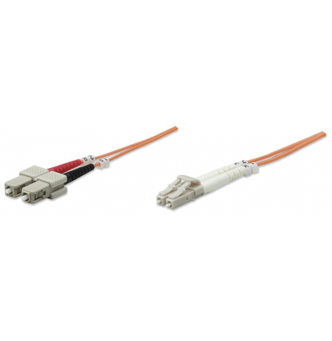 Kabel Światłowód Intellinet LC-SC Duplex 1m 50/125 OM2 Wielomodowy