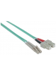 Kabel Światłowód Intellinet LC-SC duplex 2m 50/125 OM3 wielomodowy płaszcz 2mm