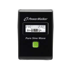 UPS Power Walker Line-Interactive 600VA 2x PL 230V, PURE SINE, RJ11/RJ45,USB,LCD